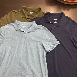 Men's Large Polo Shirt Set - Blue, Navy, Olive  Old Navy  Goodfellow